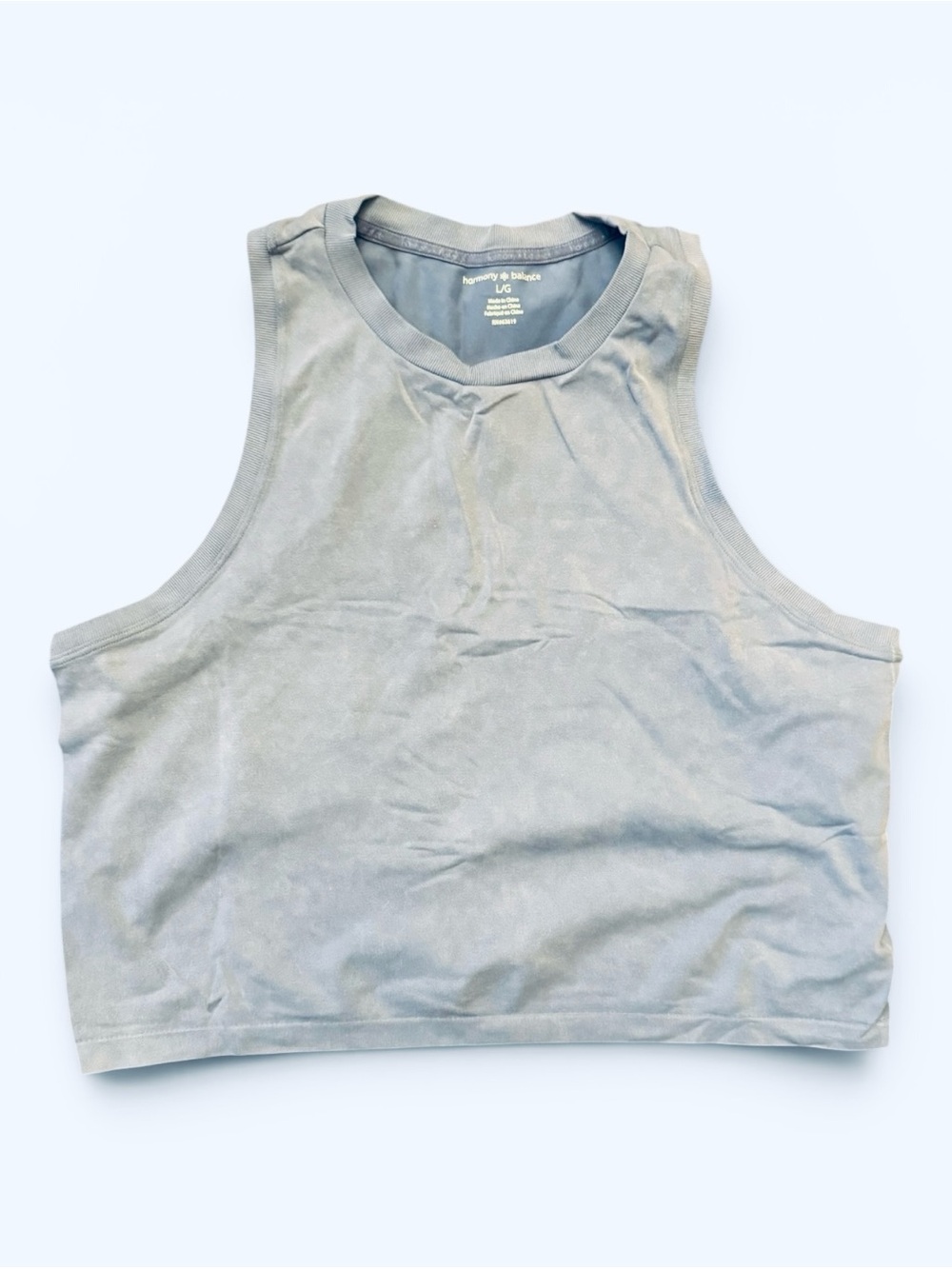 Light Blue Cropped Muscle Tank